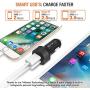 Trianium Car Charger 24W (2 Pack) Dual Charger Adapter, AtomicDrive SmartUSB Compatible iPhone 11 Pro Max/XR/XS Max/X/8/7/6/SE Plus, iPad Pro/Air2/Mini,Galaxy S20,Note 10,LG,Nexus, HTC,Huawei,and More