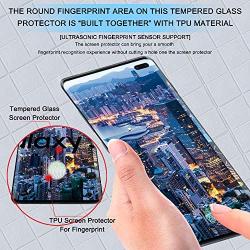 KNOWAIR Galaxy S10 Plus Screen Protector,Full Coverage Tempered Glass[2 Pack][High Definition][Designed for Ultrasonic Fingerprint] Tempered Glass Screen Protector Suitable for Galaxy S10 Plus