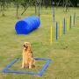 PawHut 4PC Obstacle Dog Agility Training Course Kit Backyard Competitive Equipment- Blue/Yellow