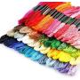 Premium Embroidery Thread for Friendship Bracelet String - 60 Colors Coded as DMC Embroidery Floss - Cross Stitch, Any Thread or String Craft - Best Bracelets Making Kit Gift for Girls with Extras