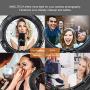 Inkeltech Ring Light - 18 inch 3000K-6000K Dimmable Bi-Color Light Ring, 60W LED Ring Light with Stand, Lighting Kit for Vlog, Selfie, Makeup, YouTube, Camera, Phone - LCD Screen & Remote Control