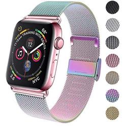 GBPOOT Compatible for Apple Watch Band 38mm 40mm 42mm 44mm, Wristband Loop Replacement Band for Iwatch Series 4,Series 3,Series 2,Series 1,Colorful,38mm/40mm