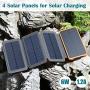 Solar Charger 25000mAh, Hiluckey Outdoor Portable Solar Power Bank with 4 Solar Panels, 18W PD USB C Fast Charge External Battery Pack, 3 USB Ports for Smartphones, Tablets, etc