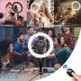 Desktop LED Ring Light 10’’ with Adjustable Tripod Stand and Phone Holder, TBJSM Dimmable Selfie Ring Light for Makeup, TikTok, Live Streaming and YouTube Video Shooting