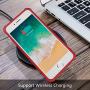 SUPBEC iPhone 7/8 Case with Card Holder and [ Screen Protector Tempered Glass x2Pack] Protective Ultra-Thin-Slim Cover with Silicone TPU Shockproof Rubber Wallet Case for iPhone7 / iPhone8-Red