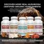 Organic Vegan Mushroom-Based Vitamin D2 Supplement (120 Caps), Vitamin D Vegan Supplement 1000IU, Organic Vegan Supplement, Adult Vitamins Supplements, D2 Mushroom Supplement Softgels, Vegan Vitamins