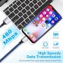 iPhone Charger, Moallia 2 Pack 6FT Extra Long Nylon Braided Fast Charging & Syncing Lightning Cable to USB - A Cable Compatible with Phone Xs/MAX/XR/X/8/8 Plus/7 Plus/6/6 Plus, iPad & More