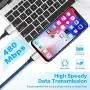 iPhone Charger, Moallia 2 Pack 6FT Extra Long Nylon Braided Fast Charging & Syncing Lightning Cable to USB - A Cable Compatible with Phone Xs/MAX/XR/X/8/8 Plus/7 Plus/6/6 Plus, iPad & More