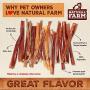Natural Farm Bully Sticks – Extra Thin, 6-Inch Long (25-Pack) - One Ingredient: 100% Natural Beef Chews, Grass-Fed, Non-GMO, Grain-Free, Fully Digestible Beef Treats for Puppies, Small or Senior Dogs