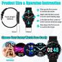 Smart Watch, Smartwatch for Android Phones, Waterproof Fitness Watch with Blood Pressure Heart Rate Monitor Sport Activity Tracker Watch with Pedometer Calorie Compatible for Samsung iOS Women Men