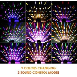 Albrillo LED Party Lights Sound Activated, Stage Lighting 9 Colors with Remote, Disco Lights for Party Festival Bar Club Wedding