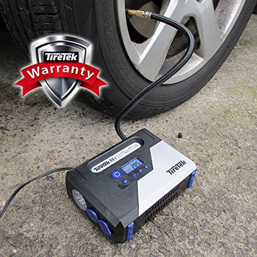 TireTek RX-i Portable Air Compressor Pump 12V Digital Tire Inflator with Gauge + Auto Shut Off