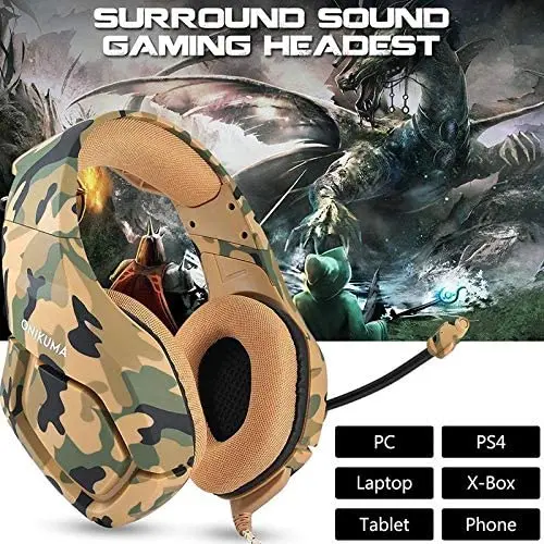 K1 Headset Stereo Bass Surround PC Gaming Headphones Game Headset with Mic for PC Mobile Phone for PS4 One r30 K1 Headset Stereo Bass Surround PC Gaming Headphones Game Headset with Mic for PC Mobile Phone for PS4 One r30