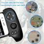 Siomeor Telescopic Wireless Bluetooth Controller Gamepad Mobile Game Controller Android IOS Phone Flexible Joystick Blue and Red