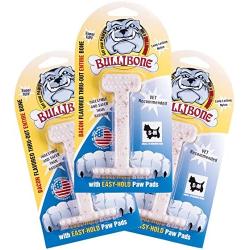 Bullibone Nylon Dog Chew Toy Nylon Bone - Improves Dental Hygiene, Easy to Grip Bottom, and Permeated with Flavor