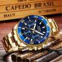 Mens Watches Chronograph Stainless Steel Waterproof Date Analog Quartz Fashion Business Wrist Watches for Men