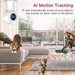 mibao Baby Monitor, FHD 1080P Home Security Camera, WiFi Cameras(Only 2.4G WiFi), Surveillance Cameras, with Night Vision, Motion Detection, 2-Way Audio, Compatible with Alexa