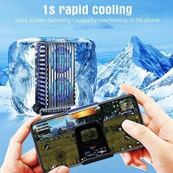 Phone Cooler, Cell Phone Radiator，Suitable for All Types of Cell Phones from 4.5 inches to 7 inches,Fast Cooling Cellphone Fan 2 in 1 Portable Aluminum Ice Porcelain Radiator