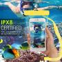 MoKo Waterproof Phone Pouch [3 Pack], Underwater Clear Phone Case Dry Bag with Lanyard Compatible with iPhone 11/11 Pro Max, X/Xs/Xr/Xs Max, 8/7/6 Plus, Samsung S10/S9/S8 Plus, S10e, S20, Note 10/9/8