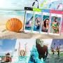 GLBSUNION Waterproof Phone Case, 4 Pack Universal Waterproof Pouch Dry Bag with Neck Strap Luminous Ornament for Water Games for iPhone 11 Pro XS XR MAX 8 7 Plus Galaxy S10 S9 Edge Note Google Pixel
