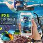 MoKo Waterproof Phone Pouch [3 Pack], Underwater Clear Phone Case Dry Bag with Lanyard Compatible with iPhone 11/11 Pro Max, X/Xs/Xr/Xs Max, 8/7/6 Plus, Samsung S10/S9/S8 Plus, S10e, S20, Note 10/9/8