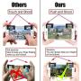 Mobile Game Controller PUBG, Sensitive Shoot and Aim Buttons L1R1 for Knives Out/PUBG/Rules of Survival, 1 Pair Survival Game Controller for 4.5-6.5inch Android IOS Phone(Black)