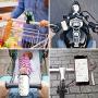 WD&CD [2 Pack] Bike Phone Holder, Universal Bike Phone Mount for 4"" to 6.5"" Screen Size Phones, 360° Adjustable Detachable Silicone Bicycle Motorcycle Phone Holder for Smartphones