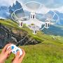 Mini Quadcopter Drone + FREE Wall Charger - Beginner Flying RC Helicopter Drone for Kids and Adults - Small, Rugged, Easy-to-Use 6-Axis Gyro, Advanced Stunt Controller, LED Light System by Duddy