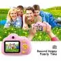 Gifts for 3 4 5 6 Year Old Girls,OMWay Kids Camera for Girls, Outdoor Toys for 5 6 7 8 Year Old Toddlers Children,8MP HD Video Camera, Pink(32GB SD Card Included).