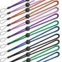 YOUOWO 12 Pack Nylon Wrist Lanyard Adjustable Length for Flashlight Wallet USB Flash Drive Hand Strap for Cell Phone Charms Key ID Card Badge Holder Black Pink Green Blue Purple Orange