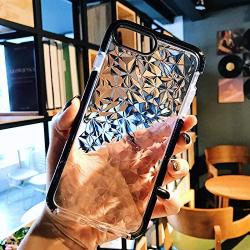 SUBESKING Compatible iPhone 8 Plus/7 Plus/6 Plus/6s Plus Case,Crystal Clear Slim Diamond Pattern Soft TPU Anti-Scratch Shockproof Protective Phone Cover for Women Girls(Black)