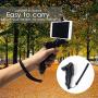 Ezavan Phone Tripod, Portable Handheld Pistol Grip Stabilizer for Camera/Cell Phone, Tabletop Mini Tripod with Universal Phone Clip for Selfies/Vlogging/Streaming/Photography/Recording