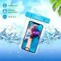 MoKo Waterproof Phone Pouch [3 Pack], Underwater Clear Phone Case Dry Bag with Lanyard Compatible with iPhone 11/11 Pro Max, X/Xs/Xr/Xs Max, 8/7/6 Plus, Galaxy S10/S9/S8 Plus, S10e, S20, Note 10/9/8