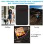 COCOFU Phone Card Sleeve, 3 Pack Cell Phone Ultra Slim Silicone RFID Blocking 3M Self Adhesive Stick on Pocket for Smartphones (Black)