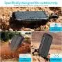 Xiyihoo Solar Charger 26800mAh, Solar Power Bank Portable Solar Panel Charger with 18 LEDs Flashlight 3 Output Ports Waterproof External Backup Battery for Outdoor Camping Hiking iOS Android (Black)