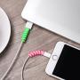 Jetec 12 Pieces Highly Flexible Silicone Micro USB Protector, Mouse Cable Protector, Suit for All Cell Phones, Computers and Chargers (Black, Pink, Blue, Green)