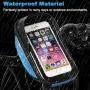 Bike Phone Front Frame Bag, Waterproof Touch Screen Bicycle Phone Case Holder, Cycling Handlebar Mount Storage Bag with Sun Visor for Phones Below 6.5 Inches Bike Phone Front Frame Bag, Waterproof Touch Screen Bicycle Phone Case Holder, Cycling Handlebar Mount Storage Bag with Sun Visor for Phones Below 6.5 Inches