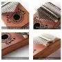 Kalimba Thumb Piano 17 Keys with Study Instruction and Tune Hammer,Portable Mbira Sanza Finger Piano, Gift for Kids Adult Beginners Music instrument lover. (High End 17 Key)
