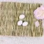 Grass Mat Woven Bed Mat for Small Animal Bunny Bedding Nest Chew Toy Bed Play Toy for Guinea Pig Parrot Rabbit Bunny Hamster Rat(Pack of 3) (3 Grass mats)