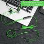 BlueFire 3.5 MM Wired Gaming Earphone Noise Cancelling Stereo Bass Gaming Headphone E-Sport Earphone with Adjustable Mic for PS4, Xbox One, Laptop, Cellphone, PC (Green)