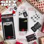 Double Pocket - Adhesive Card Holder - Cell Phone Pouch - Stick on Lycra Pocket - Carry Credit Cards and Cash (Basketball)