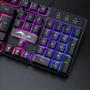 BAKTH Multiple Color Rainbow LED Backlit Mechanical Feeling USB Wired Gaming Keyboard and Mouse Combo for Working or Game