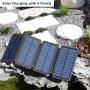 Solar Charger 25000mAh, Hiluckey Portable Power Bank with Dual USB Ports Waterproof Battery Charger for Smartphones and Tablets