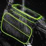 MUMA Waterproof Bike Pouch Bag, Bike Frame Bag Cycling Front Top Tube Storage Bag with Headphone Hole,for Smartphone Below 6.2 Inch