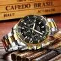 Mens Watches Chronograph Stainless Steel Waterproof Date Analog Quartz Fashion Business Wrist Watches for Men