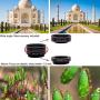 11 in 1 Cell Phone Camera Lens Kit Wide Angle Lens & Macro Lens+Fisheye Lens+Telephoto Lens+CPL/Flow/Radial/Star/Soft Filter+Kaleidoscope Lens Compatible for iPhone Samsung Sony and Most of Smartphone
