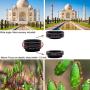 11 in 1 Cell Phone Camera Lens Kit Wide Angle Lens & Macro Lens+Fisheye Lens+Telephoto Lens+CPL/Flow/Radial/Star/Soft Filter+Kaleidoscope Lens Compatible for iPhone Samsung Sony and Most of Smartphone