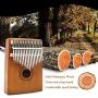IEFEVIVI Kalimba 17 Key Thumb Piano - Thumb Pianos 17 Keys Mbira Kalimbas Made by Solid Mahogany with Tuning Hammer, Portable Thumb Piano Kalimba for Kids Beginners