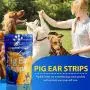 k9konnection Pig Ear Strips for Dogs | 1 Pound All Natural Pigs Ear Slivers Dog Chew Treats | Made of 100% Pure Pork | Inspected and Packaged in The USA | Thick Treat for Small, Medium and Large Dogs