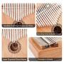 Kalimba 17 Key Thumb Piano Mahogany Portable African Mbira Finger Piano with Study Instruction and Tunning Hammer for Kids Beginners Adults Gift, by Vangoa